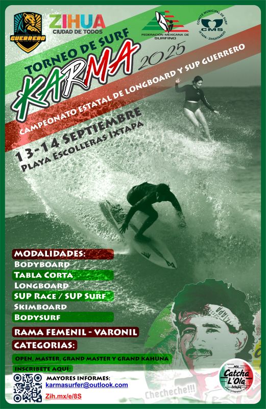 Karma Surfer 2025 y Campeonato Estatal de Surf y Longboard