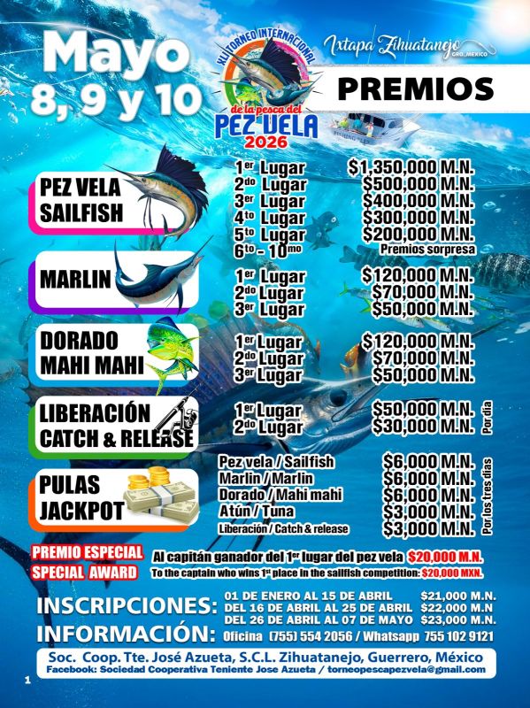 XLI Torneo Internacional de la Pesca del Pez Vela 2026